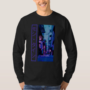 T-shirt Mode japonaise Glitch Cyberpunk Tokyo Streetwear