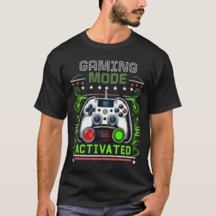 T-shirt Mode jeu activé : Joueur vert intense