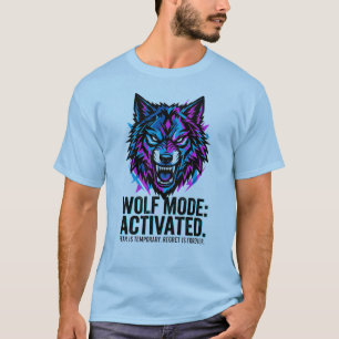 T-shirt Mode Loup Activé Embrasser La Bête Rue Néon