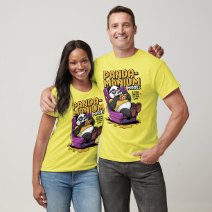 T-shirt Mode Pandamonium - Lazy Panda Gamer Pixel Art