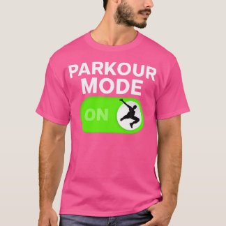 T-shirt Mode Parkour Activé Silhouette de Garçons en Free