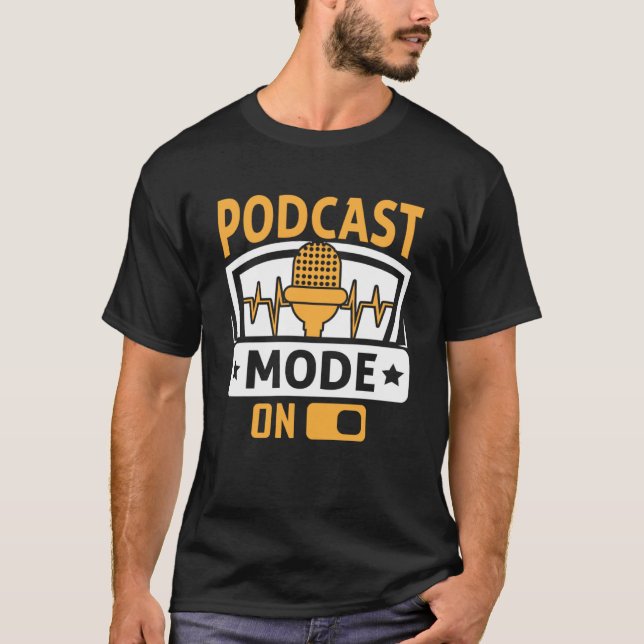 T-shirt Mode Podcast Sur Podcaster Podcasting Intervieweur (Devant)