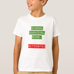 T-shirt Mode Survie Scolaire Retour à l'école