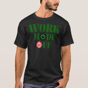 T-shirt Mode Travail Désactivé Bouton de Puissance de Bure