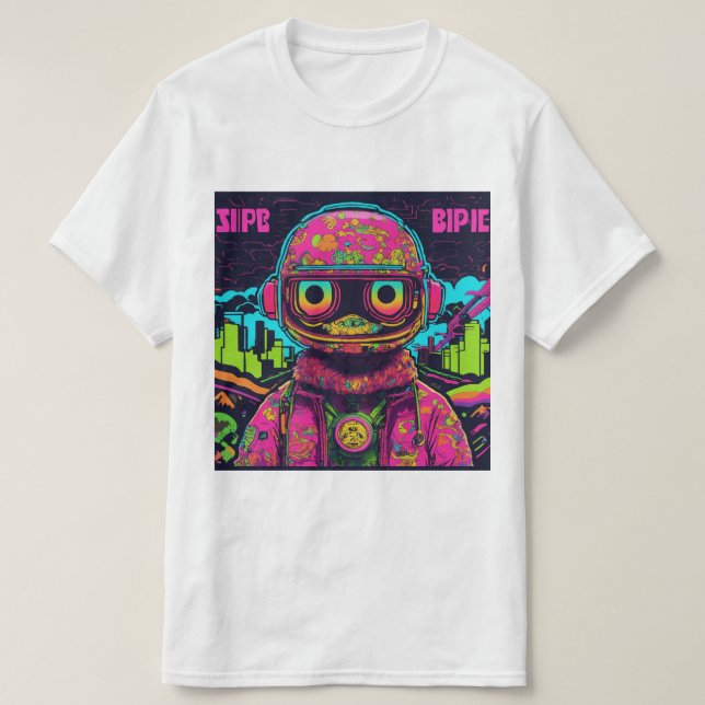 T-shirt mode urbaine japonaise rétro inspiré de dessin ani (Design devant)