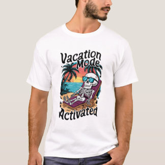 T-shirt Mode vacances Activé Skeleton Beach Design