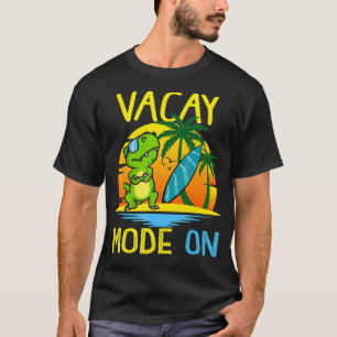 T-shirt Mode Vacay En Été Cute Dinosaur Famille Tropicale