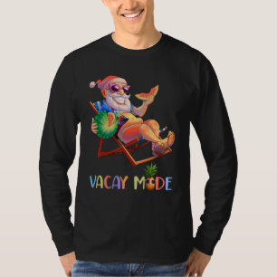 T-shirt Mode Vacay Père Noël En Juillet Hawaïen