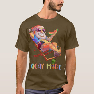 T-shirt Mode Vacay Santa Claus Sur Le Transat De Plage Man