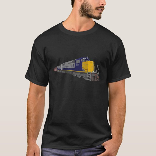T-shirt  Modèle 3D: Train de marchandises: Chemin de fer : (Devant)