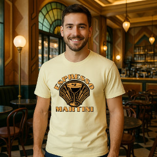 T-shirt Modèle Art déco rétro Espresso Martini