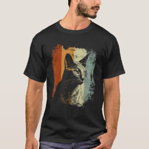 T-shirt Modèle de chat rétro vintage bleu russe