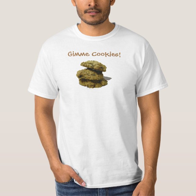 T-shirt Modèle de chemise d'amants de biscuit de biscuits (Devant)