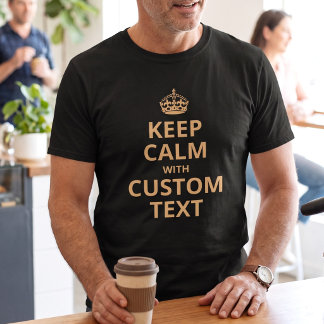 T-shirt modèle de citation personnalisée Keep Calm