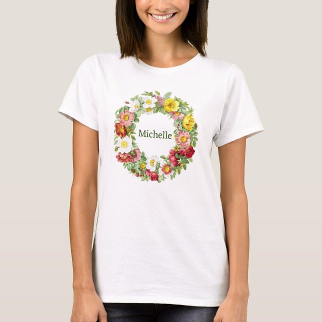 T-shirt Modèle de germes floraux au printemps (Devant)