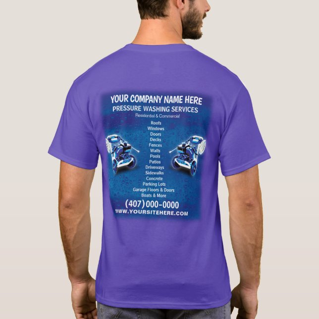 T-shirt Modèle de la chemise de lavage de pression (Dos)