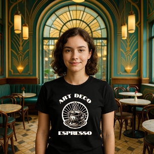 T-shirt Modèle de la coupe de café Espresso Art déco