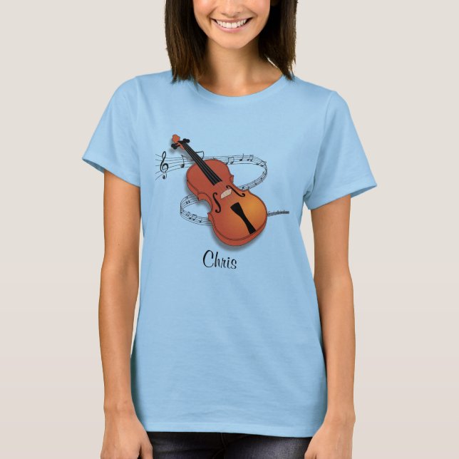 T-shirt Modèle de musique violon (Devant)