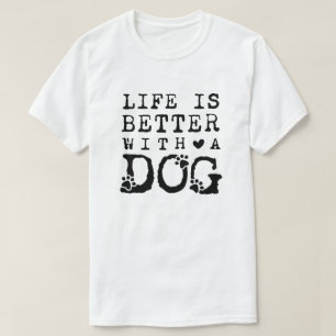 T-shirt Modèle de photo avec citation pour chien moderne