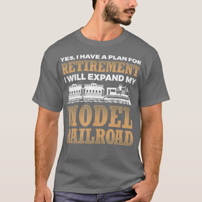 T-shirt Modèle de régime de retraite Trains ferroviaires L (Devant)
