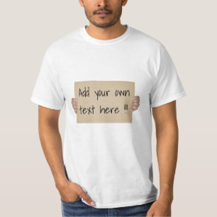 T-shirt Modèle de signe de carton - carré