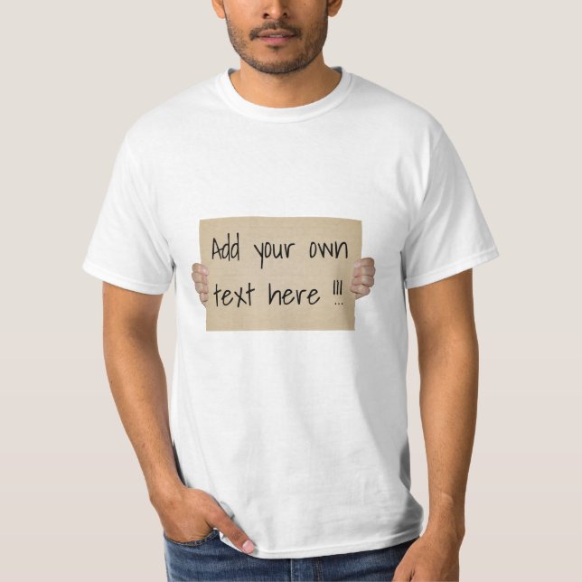 T-shirt Modèle de signe de carton - carré (Devant)