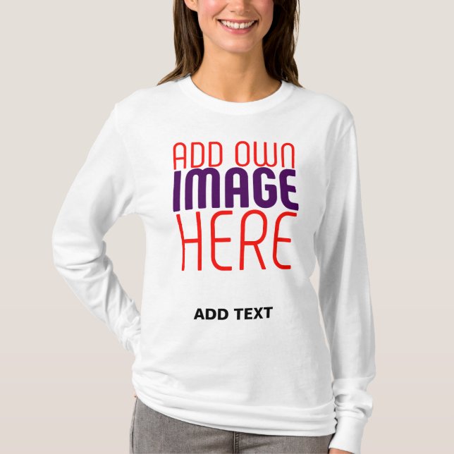 T-SHIRT MODELE DE TEXTE D'IMAGE BLANC SIMPLE ÉDITABLE MODE (Devant)