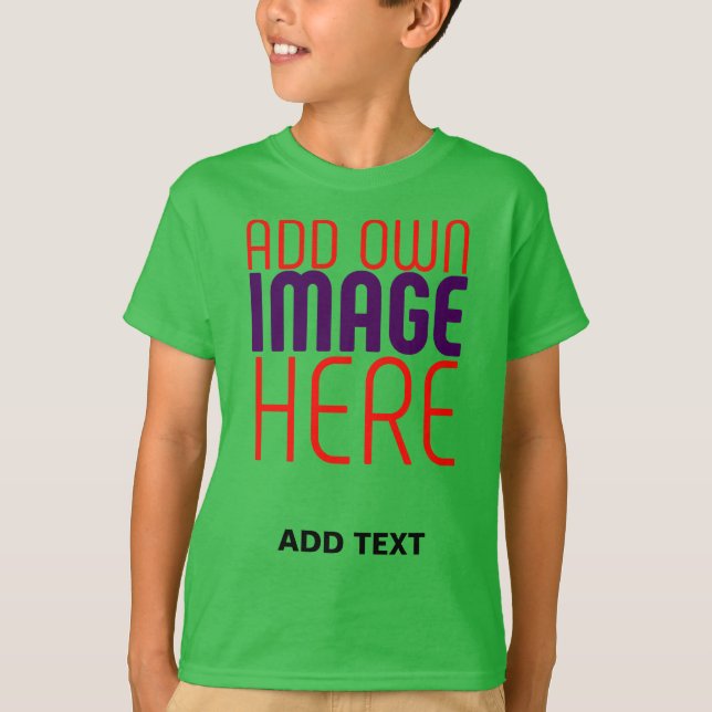 T-SHIRT MODELE DE TEXTE D'IMAGE DE TRÈFLE VERT ÉDITABLE MO (Devant)