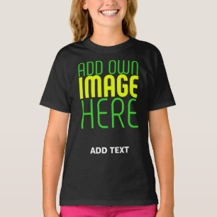 T-SHIRT MODÈLE DE TEXTE D'IMAGE NOIRE SIMPLE ET MODERNE