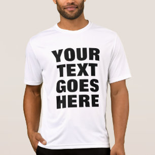 T-shirt Modèle de texte moderne Big Font Mens Blanc