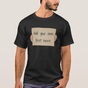 T-shirt Modèle des signes de protestation en carton