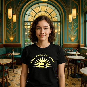T-shirt Modèle du temps du café chaud Art Déco