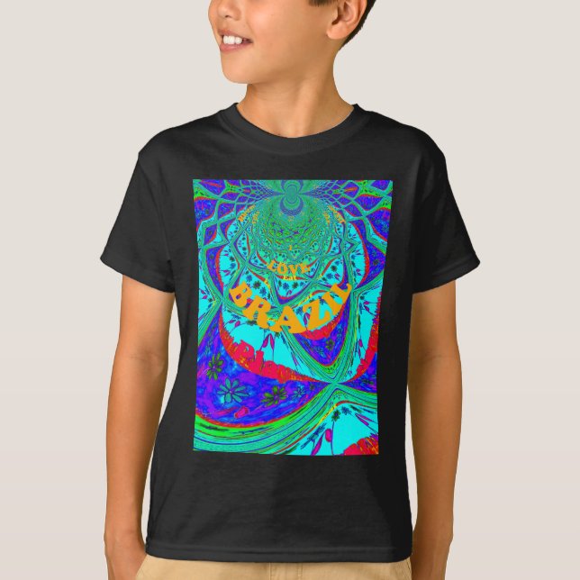 T-shirt Modèle floral dynamique : Hommage brésilien Manger (Devant)