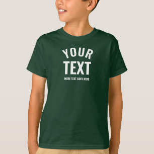 T-shirt Modèle Garçons Enfants Meilleur Moderne Vert Forêt