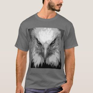 T-shirt Modèle gris foncé pour homme à visage d'aigle