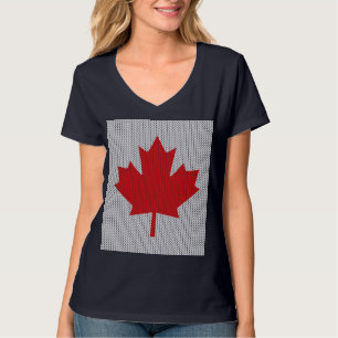 T-shirt Modèle Knit Maple Leaf Tricot Motif