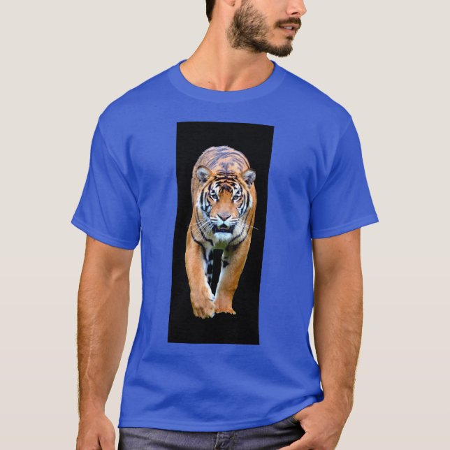 T-shirt Modèle moderne en couleur bleu profond (Devant)