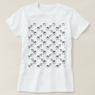 T-shirt Modèle noir et blanc de vache