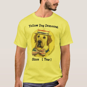 T-shirt Modèle personnalisable - chien jaune Démocrate