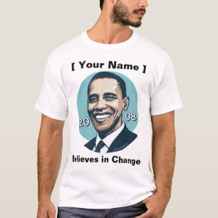 T-shirt Modèle personnalisable - Obama croit au changemen