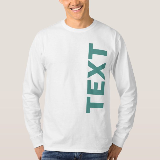 T-shirt Modèle Personnalisé Long Sleeve De Texte Ou De Nom (Devant)