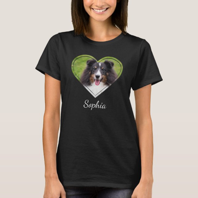T-shirt Modèle photo Animaux De Compagnie En Forme De Coeu (Devant)