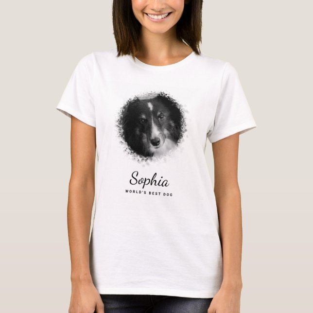 T-shirt Modèle photo Personnalisé Et Texte Personnalisé En (Devant)
