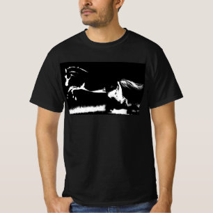 T-shirt Modèle Pop Art tendance Mens Curvet Horse Moderne
