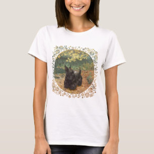 T-shirt Modèle saisonnier automnal du Terrier Écossais
