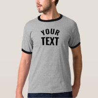 Modèle sur mesure Hommes Ringer de base gris noir