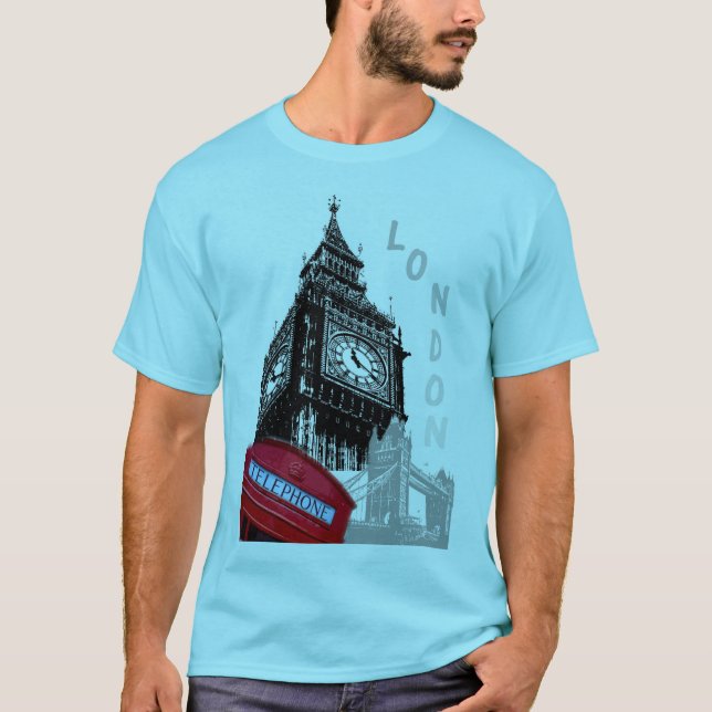 T-shirt Modèle tendance Élégante Pop Art Moderne Londres (Devant)