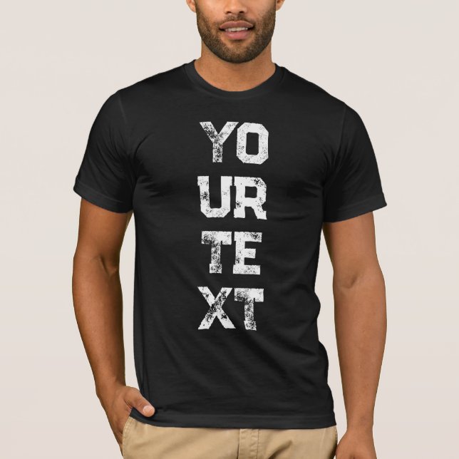 T-shirt Modèle texte désorganisé Mens Moderne Élégant (Devant)