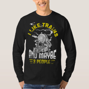 T-shirt Modèle Train Collector Railroad Conducteur J'Aime 