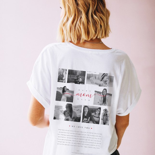 T-shirt Modern Best Mom Ever 8 Photo Funky Letter Women (Créateur téléchargé)